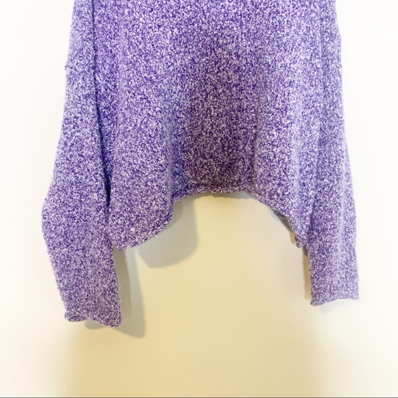 NWT Free People Grape Hyacinth BFF Cowl Neck Knit Sweater Medium - Picture 9 of 12